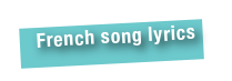    French song lyrics